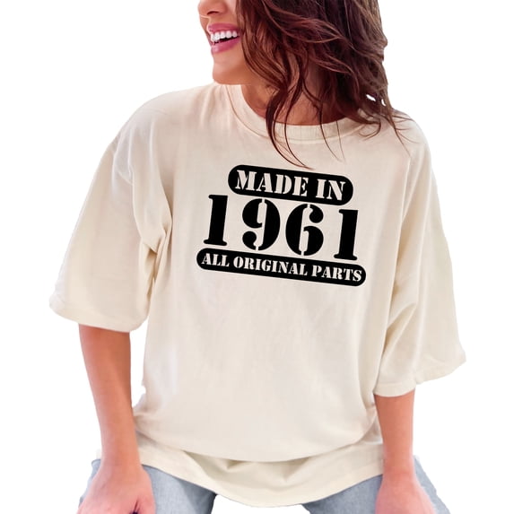 Unique Design Made in 1961 All Original, Ivory Comfort Colors T-Shirt, Large