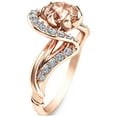 thumbnail image 1 of Unique Design Morganite 14k Rose Gold Engagement Ring, 1 of 4