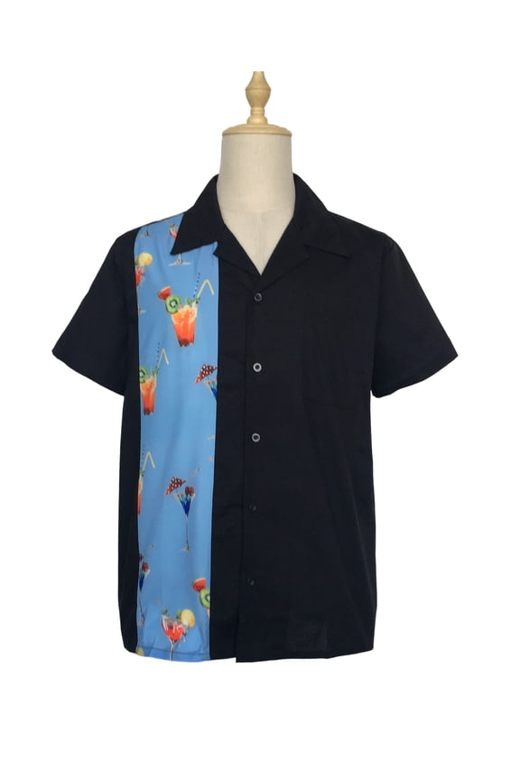 Unique Design Vintage Style Floral Panel Casual Shirts