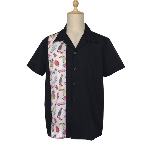 Unique Design Vintage Style Floral Panel Casual Shirts