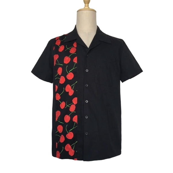 Unique Design Vintage Style Floral Panel Casual Shirts