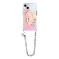 thumbnail image 1 of Unique Designed Wrist Chain Strap Case for iPhone 13 Pro 6.1", Soft TPU Shockproof Protective Cover Case with Ear Shape Designed Kickstand for Women & Girls, 1 of 7