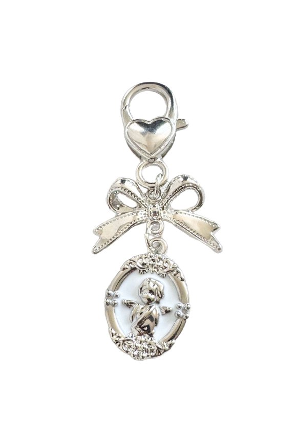 Unique Designs Key Holder With Bowknot Chain Detailing Retro Korean Aesthetic Gift for Women Friend