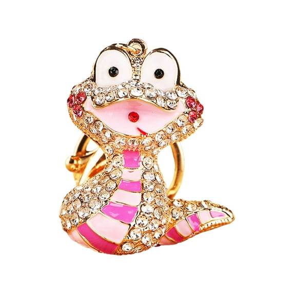 Unique Designs Snake Keychain Decoration With Glittering Portable for Trendy Accessory Lovers Daily Use