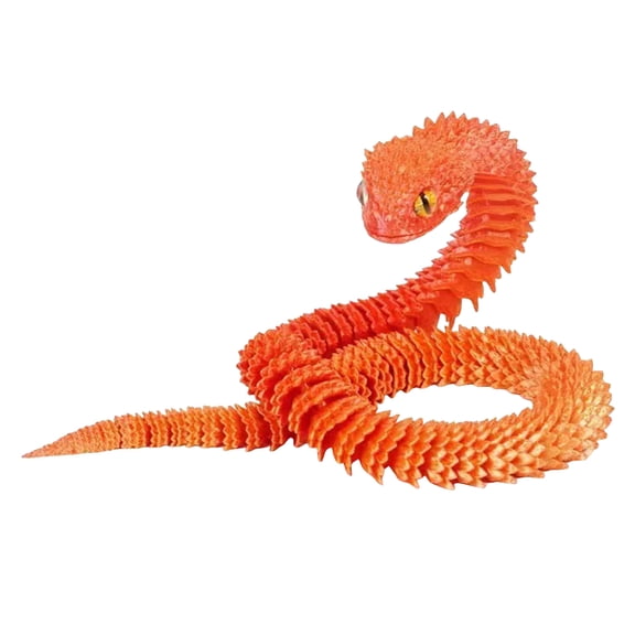 Unique Desk Decor 3D Printed 23.62in Flexible Articulated Snake 3D Animal Stress Relief for Adults Creative Gift Home Office Stylish Ornament