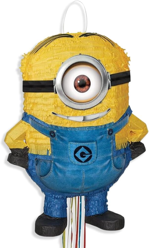 Minion Shaped Despicable Me Pull String Pinata 20IN x 14.5IN, 1ct