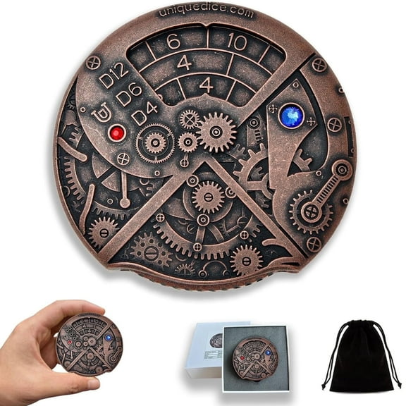 Steampunk Dice Spinner Dice Set for Dungeons and Dragons TRPG