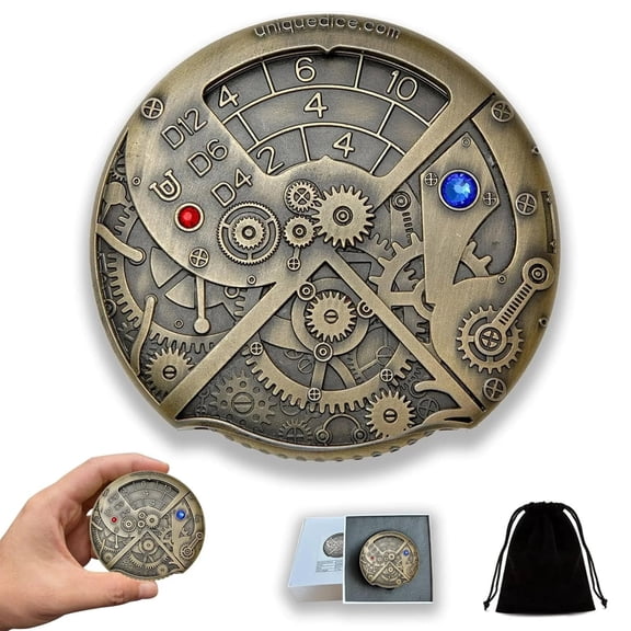 Mechanical Dice Set, Steampunk Retro DND D20 D6 D8 D10 D12 Dice,Adult