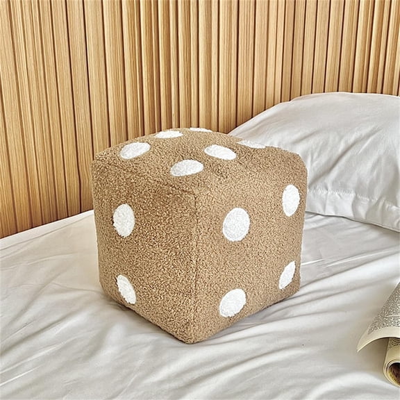 Unique Dice Shaped Decorative Pillow-Creative Funny Simulation Dice Plush Pillow Cubic Cube Plush Pendant Dolls Stuffed Soft Sofa Back Cushion Creative Home Decor