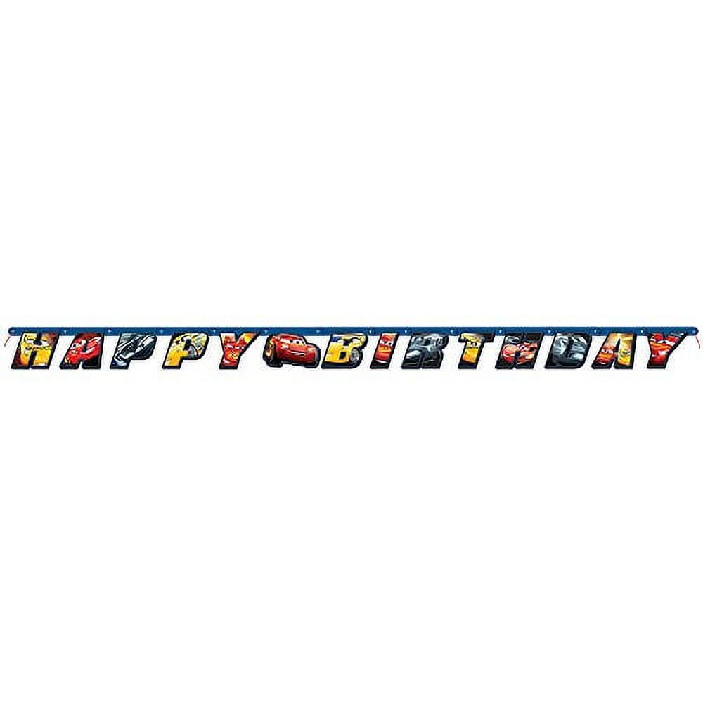 PARTYPRO Unique Disney Cars Birthday Letter Banner