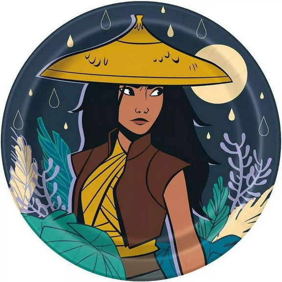 Unique Disney Raya And The Last Dragon 9 Inch Paper Plates (8 Ct)