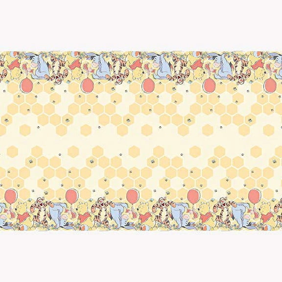 Unique Disney Winnie the Pooh Rectangular Plastic Tablecover - 1 Pc, multi-colored, one size