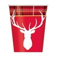 thumbnail image 1 of Unique Disposable Paper Cups - 9 Oz | Red Cardinal Christmas | 8 Pcs, 1 of 1
