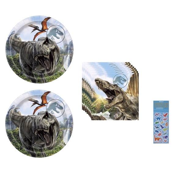 Unique Disposable Party Supply Sets with Plates Napkins, Multicolor