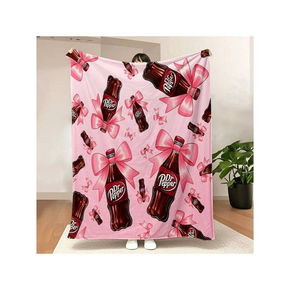 Unique Dr. Pepper Print Blanket,Ultra-Soft, Comfortable Sofa Or Bed Blanket,Vibrant Digital Print,Perfect For Sofa, Bed, Office, Travel- Machine Washable, Ideal Gift For Men And Women, Cute