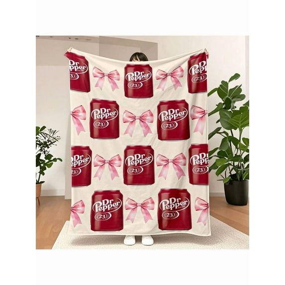 Unique Dr. Pepper Print Blanket,Ultra-Soft, Comfortable Sofa Or Bed Blanket,Vibrant Digital Print,Perfect For Sofa, Bed, Office, Travel- Machine Washable, Ideal Gift For Men And Women, Cute