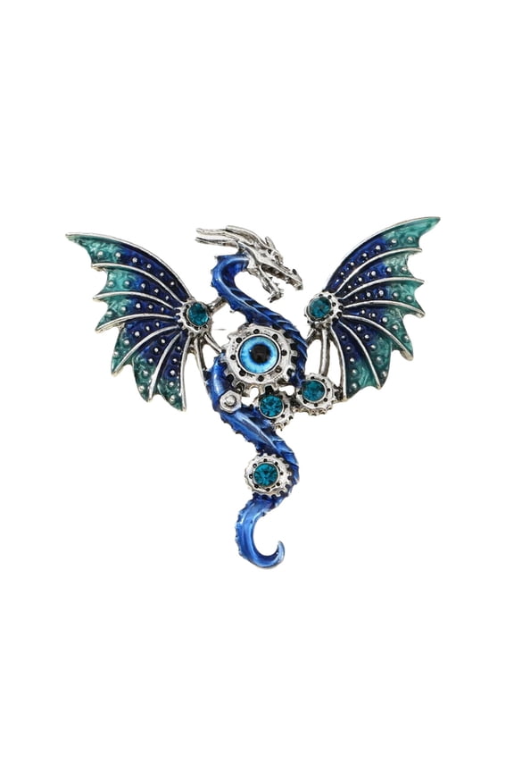 Unique Dragon Brooch Alloy Unisex Jewelry Gift for Men Women