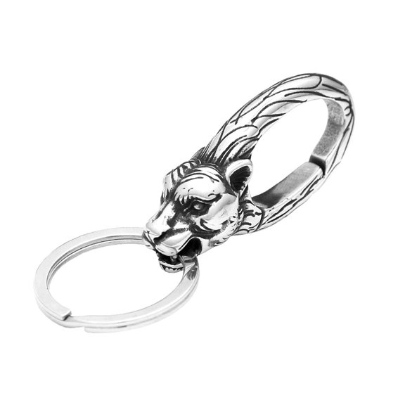 Unique Dragon Head Designs Keychain Charm Sturdy Stainless Steel Suitable for Supplies and School Environment
