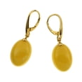 thumbnail image 1 of Unique Earrings with Butterscotch Color Baltic Amber in Yellow Goldplated Sterling Silver UE102, 1 of 1
