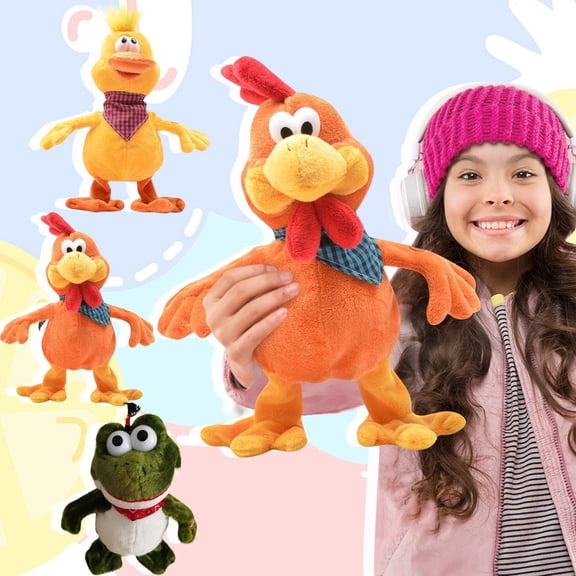 Unique Electric Dancing Plush Chicken Toy With Electronic Movement，Interactive Decorative Plaything For Game Room And Home Displays，Ideal For Teens 14+ As Fun Play Accessory Or