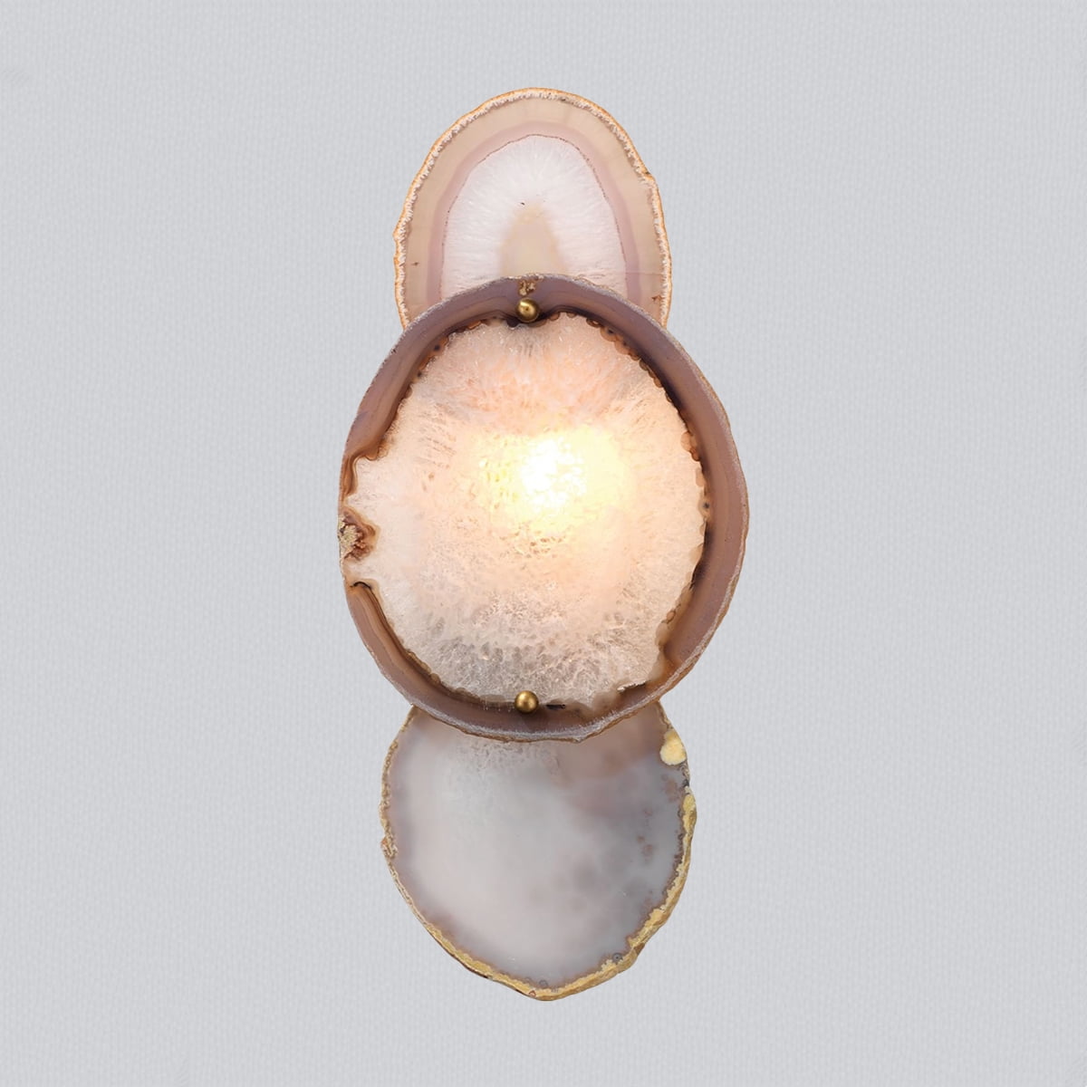 Unique Elegance Natural Organic Agate Glow Artistry Sconce 17",Wall