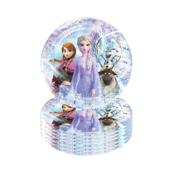 Unique Elsa Birthday Party Decorations Plates and Napkins - 10 Dinner & 10 Cake Plates, 20 Napkins - Party Supplies
