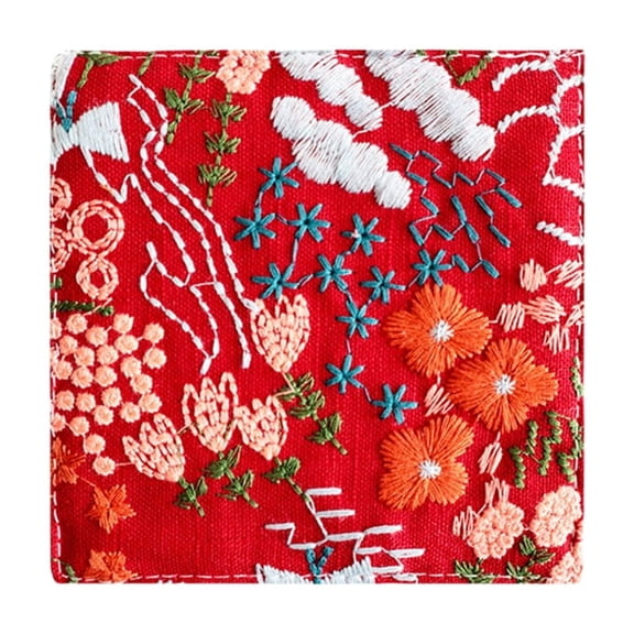 Unique Embroidered Cotton Linen Coasters Perfect For Beverages And Small Plant