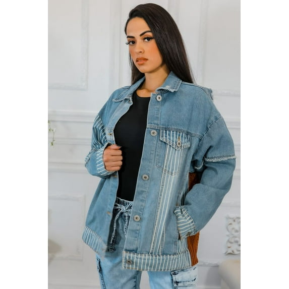 Unique Encounter Oversized Denim Jacket
