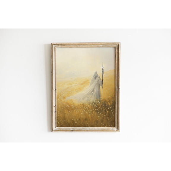 Unique Fantasy White Wizard Power Ring Wall Art White Wizard Field Perfect