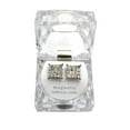 thumbnail image 1 of Unique Fashion 21 11.4mm Rhinestone Square Shape Magnetic Stud Earring No Piercing Required, 1 of 3