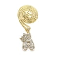 thumbnail image 1 of Unique Fashion 21 Hip Hop Iced Out Crown Bubble Initial Letter A Pendant 3mm 24" Cuban Chain Necklace, 1 of 5