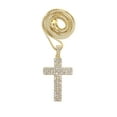 thumbnail image 1 of Unique Fashion 21 Iced Out Cross Pendant 24" Box, Cuban, Rope Chain Hip Hop Necklace Gold Tone, 1 of 3