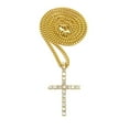 thumbnail image 1 of Unique Fashion 21 Iced Out Cross Pendant 24" Various Chain Hip Hop Necklace in Gold Tone, 1 of 3