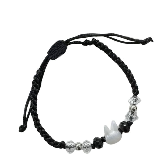 Unique Fashion Bracelet Rabbit Bracelet Detailed Handmade Cord Bracelet