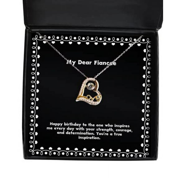 Unique Fiancee Gifts, Happy birthday to the one who inspires me every day with your,,., Fiancee Love Dancing Necklace From , Gift ideas, Presents, Gifts for her, Gifts for him, Gift baskets, Unique