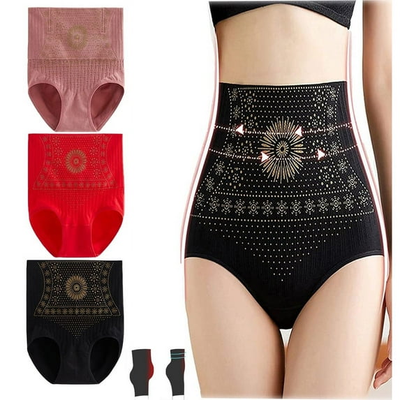 Unique Fiber Restoration Shaper, Body Shaping and Tummy Control Briefs High Waist Underwear, Tummy Control Shapewear for Women(3pcs,XL)