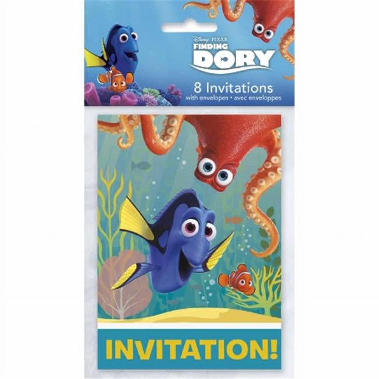 Unique Finding Dory Party Invitations, 1 Pack