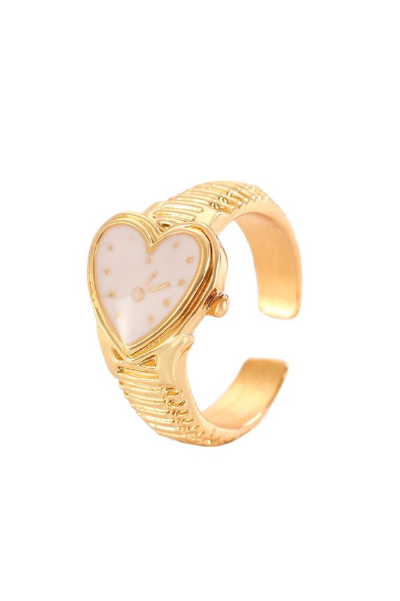 Unique Finger Rings Geometric Adjustable Heart Shape Opening Stylish Rings Eye Catching Finger Jewelry for Daily