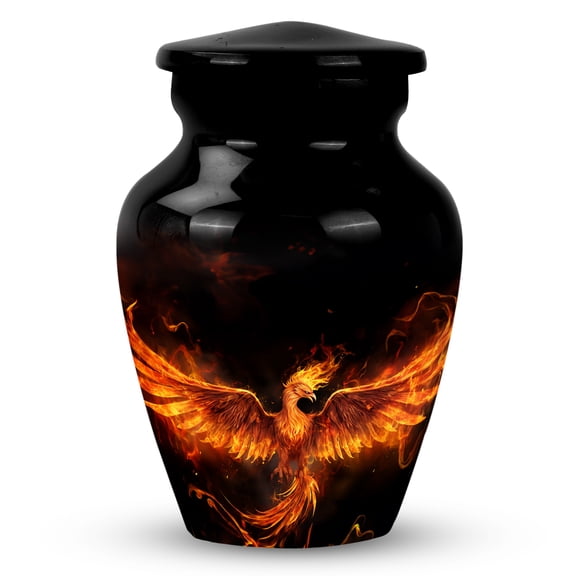 Unique Fire Phoenix Wings Urns For Human Ashes - Little Cremation Keepsakes - Tiny Cremation Urn Human Ashes - Small Memorial Ashes Urn - Mini Urn For Ashes For Women And Men (Size- 3Inch)