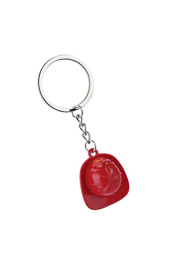 Unique Firefighter Keychain Small And Lightweight Fireman Cap Key Holder For Education And Awareness Event