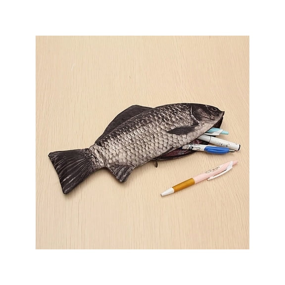 Unique Fish Shaped Pencil Case With Secure Zipper Lightweight Fun Gift Idea For All Ages Stationery