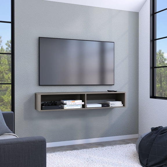 Unique Floating Design & Easy Cable Management - Free Up Floor Space and Keep Cables Tidy in Bedroom