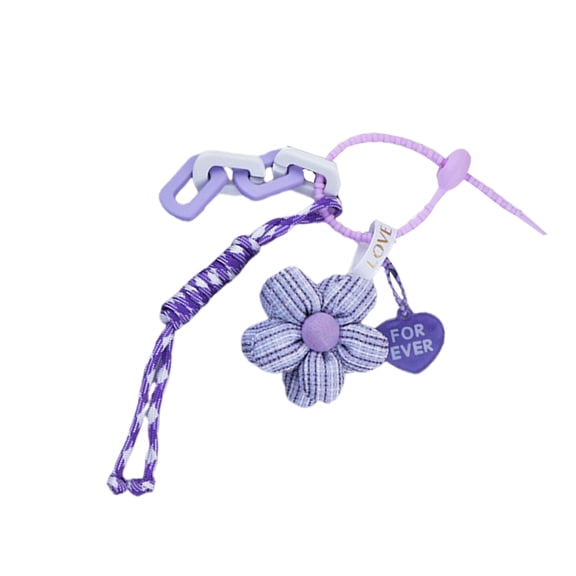 Unique Floral Keychain Bag Pendant For Backpack And Purse Creative Gifts Keyring Bags Charm Nylon Rope Decoration