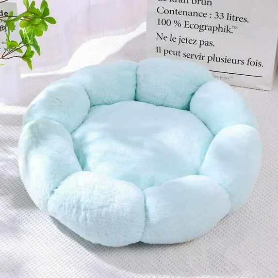 Unique Flower-Shaped Dog Mat Dog Beds for Large Dogs Comfortable Sleep Pet Bed for Indoor and Outdoor Use (Green,50CM)