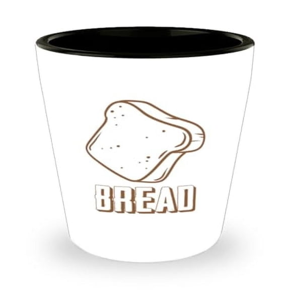 Unique Foodie Shot Glass, 1.5oz Mini Glassware, Ideal Bread Toast Themed Gift for Culinary Enthusiasts, Kitchen Collection Addition