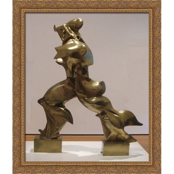 Unique Forms of Continuity in Space 28x34 Large Gold Ornate Wood Framed Canvas Art by Umberto Boccioni