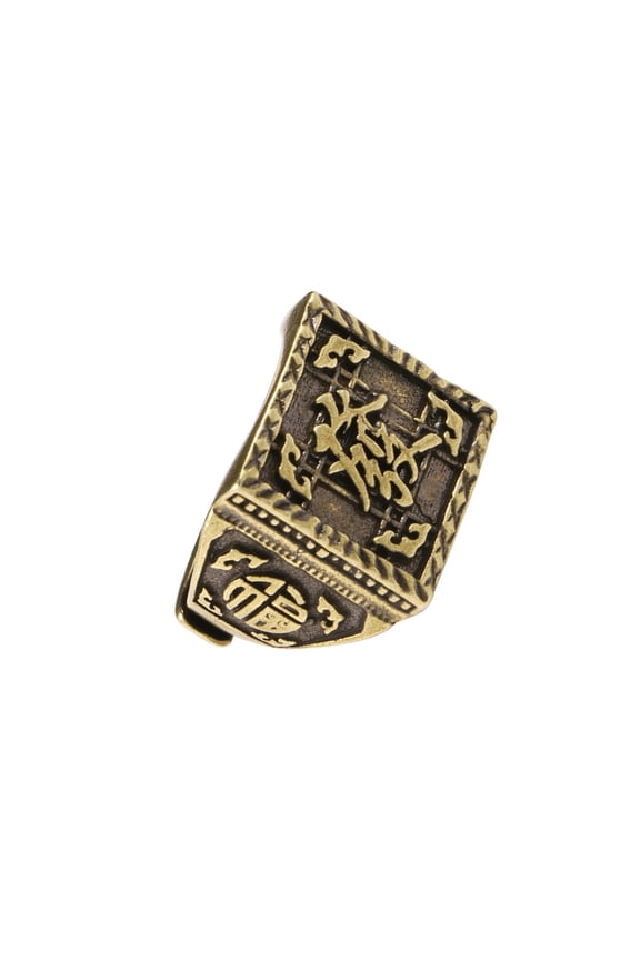 Unique Fortunes Brass Rings Aged Copper Tone Jewelry For Men Vintage Accessories Historical Theme Event Wear Accessory