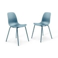 thumbnail image 1 of Unique Furniture 18.5''H Contemporary Plastic Dining Chair Dusty Blue (Set of 2), 1 of 5
