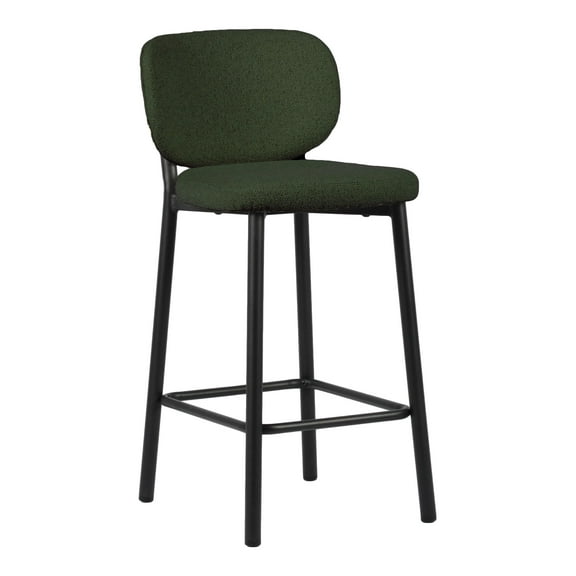 Unique Furniture 26.38''H Fabric Upholstered Counter Stool in Forest (Set of 2)