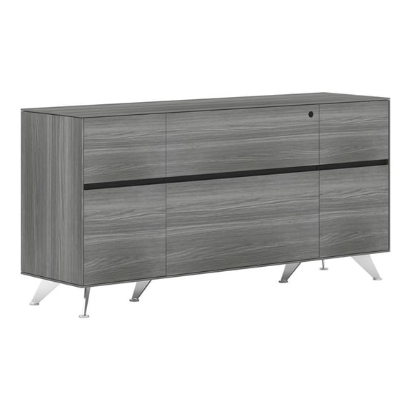 Unique Furniture 350 Credenza with File & Drawer in Gray